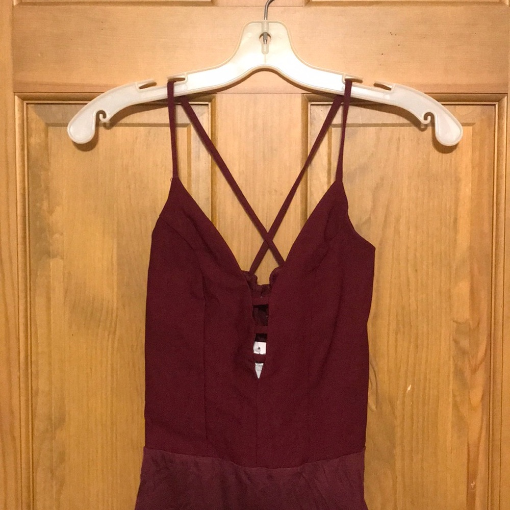 Charlotte Russe maroon body suit